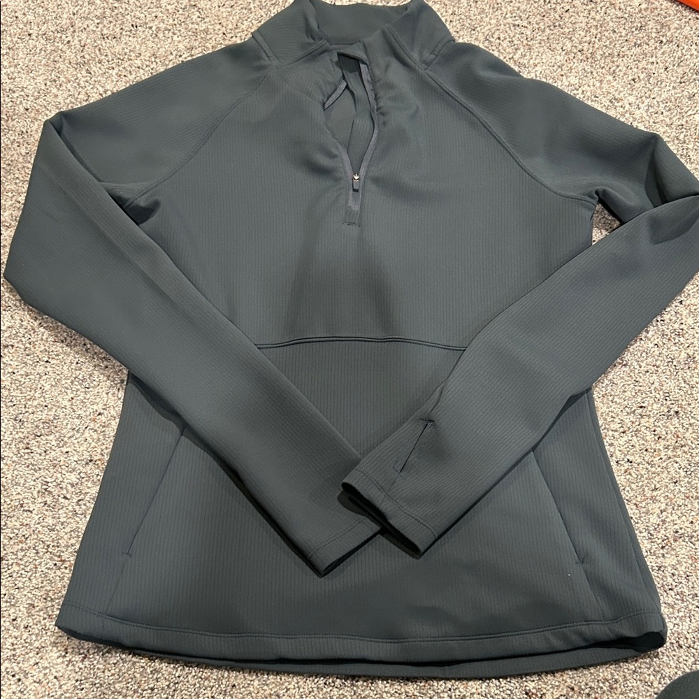 Mono B Dark Green Long Sleeve Top